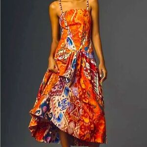 NWT XXS Farm Rio Anthropologie sleeveless midi dress